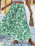 Fongt Women's Clothing 2024 Summer New Printed Woven Half-Dress