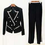 Fongt Star Fashion New Diamond Nail Bead Double Buckle Tud Suit Jacket Nail Drill Trousers