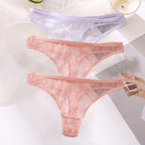 G-String Sexy Mesh Transparent Lace Panties Women Underwear Pantys Low-Waist Female Underpants Perspective Briefs