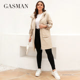 women's jacket spring 2022 long Trench coat high quality Fashion Casual Windproof Women's windbreaker Hooded Outwear