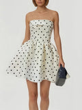 Fongt Style Dress Women 2025 Summer New Design Temperament Elegant Chest Wave Point A Short