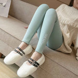 Winter Thick Warm Leggings Candy Color Stretch Fall Fleece Soft Fleece Lined Thermal Pants Fitness Sport
