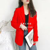 Fongt Suit Jacket Woman's New 2025 Korean Version Of Spring And Autumn Leisure Loose Net Red Autumn Suit Top British Style Woman