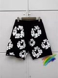 2024 New Black And Gray Printed Shorts For Men And Women With High Quality Rope Shorts-Outfit