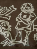 hoodie with hood and graffiti
