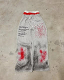 Fongt New Popular Fake Two Wide Leg Trousers Print Series Of Young Couples Round-Collar T-Shirt