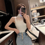 Temperament Vest Women's Summer New Jacket Wears Short Sexy Hot Girls Sleeveless Top Pure