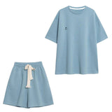 Fongt Casual Sportswear Suit Women's Summer Dress Small Size Loose Student Gas Shorts Two-Set
