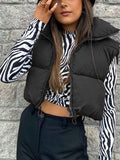 Sleeveless Cropped Puffer Jacket-Outfit