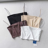 Summer Women's Crop Top Sexy Elastic Cotton Camis sleeveless Short Tank Top