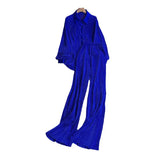 Net Color Folded Shirt + Trousers-Outfit