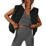 Fongt Ms. Autumn And Winter New Vest Lamb Zipless Double-Sided Warm Jacket Jacket