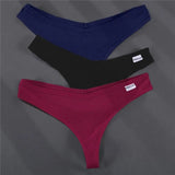 Thong V Waist Design G-String Women's Panties Cotton Panties Female Underpants Solid Pantys Intimates Lingerie