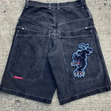 Denim Shorts Men's Spring / Summer 2024 Trendy Denim Trousers Loose Casual Trousers-Outfit
