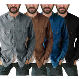 Fongt Men's Shirt 2025 New Wish Denim Cardigan Station Jacket Multi-Color Multi-Code
