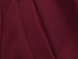 Burgundy Solid Baseball Jacket-Outfit