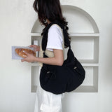 Shirring String Big Shoulder Crossbody Bag-Outfit