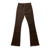 Dark Brown Skinny Flared Pants-Outfit