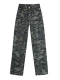 camouflage cargo jeans with a wash