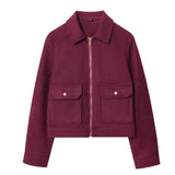 Fongt Women's Explosive Zipper Soft Jacket Jacket