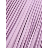 Advanced Casual Light Purple Square Neck Dress Elegant Temperament Casual Commuter Pleated Dress-Outfit