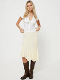 Fongt Hot Girl Style With Short-Sleeved Summer Splicing Lace Strap Sexy Top Vest