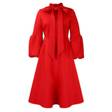Fongt Women's 2025 New Bubble Sleeve Strap With Large Skirt High-Rise Dress Dress Dress