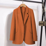 Fongt And Autumn Suit Jacket Female Small Man 2024 Spring And Autumn New Korean Version Temperament Goddess Fan Small Leisure Small Suit-Outfit