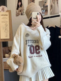 Knit Jersey Print Sweater-Outfit