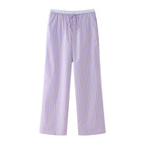 New Striped Poplin Blouse 3152023 Design Pants 3152410-Outfit