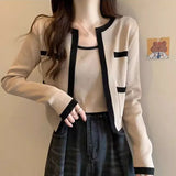 New European Version Of The Small Fragrant Wind Light Cooked Outside Wearing A Shirt Thin Knitted Two-Set Vest
