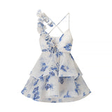 Fongt Homemade New Women's Clothing 髫髫 Casual Flowers Belt Dress