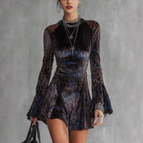 Fongt V-Neck Long Sleeves On The 100-Fold Design Suit Top Women's Solid-Color Suit Temperament Dress