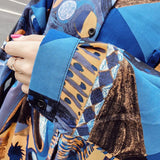 Printed Casual Women's Single-breasted Blouse Vintage High Street Loose Long Sleeve Blouse Female Clothing Spring Summer-Outfit