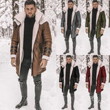 Fongt New Fur Integrated Men's Coat Black Five-Burst Thick Coat With Thick Coat Velvet