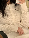 And Summer New Style Xiaoxiangfeng Hollowed Out Soft Waxy Lazy Knitted Cardigan Sweater Jacket Girl-Outfit