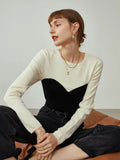2021 Sweaters For Women Fake Two-piece Sweater Women Temperament Stitching Pullover Female Slim-fit Long-sleeved
