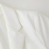 Fongt Women's Explosive Stylish Elegant White Collar Jacket Casual Long-Sleeved Jacket