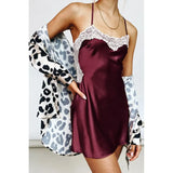 Lace Trim Strap Mini Slip Dress-Outfit