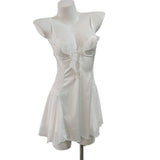 Fongt Summer New Sexy Dingy Casual Plus Chest Mat Gathering Sling Pyjamas Smeared Empty Burst Pyjamas Thin