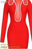 2023 New Fall Ladies Sexy Long Sleeve Turtleneck Crystal Diamond Black Tight Bandage Dress Elegant Celebrity Party
