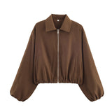 Fongt Homemade New Women's Styling Casual 4-Colored Ponpon Zipper Jacket