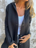 Fongt 2025 New Hot Fashion Long-Sleeved Solid Coat Women's