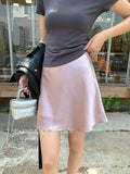 Fongt Xixi 13 Line 2025 Autumn White Standard New High-Waisted Half-Body Skirt Pure Color A Word Ass Hip Short Skirt 85266