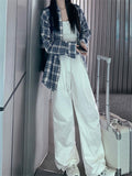 Fongt Plaid Shirt Women Long Sleeve Autumn New Korean Casual Loose Thin Cloth Thin Cloth