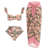 Sexy Fashion One Piece Swimsuit Solid 3D Flower Summer Women Swimwear Beachwear Summer Luxury Monokini Bathing Suit-Outfit