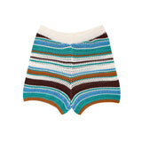 Fongt 2025 New Crochet POLO Shirt Knitted Knitted Blouse Shorts Set B62049