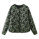 New Autumn / Winter 2024 Women's Jacket Animal Print Cotton Jacket W028 5761-Outfit