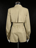 Fongt Temperament Elegant Collar Jumpsuit 2025 Autumn New Waist High-End Solid Color Jumpsuit Woman