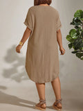 Fongt Women's Clothing 2024 Summer New Short-Sleeved Solid Color